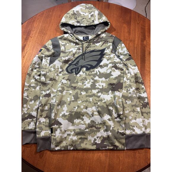 Nike Philadelphia Eagles Salute to Service Camo Hoodie Medium NFL On Field - Picture 1 of 6